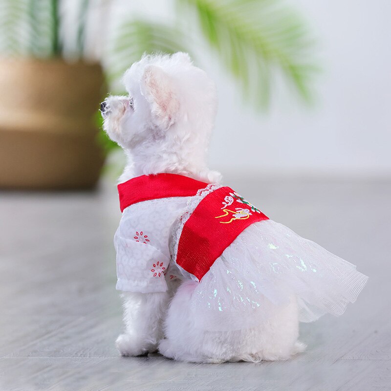 HOOPET-vestido de verano para perro, disfraz de perro, ropa, vestido, falda para perro pequeño, ropa de cachorro mascota