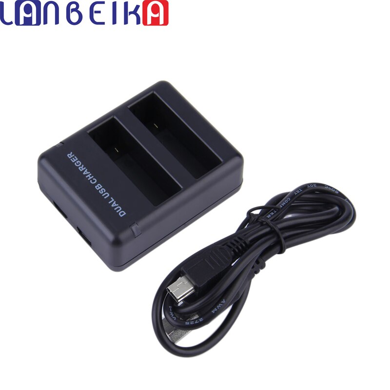 LANBEIKA Voor Gopro Hero 4 Acculader USB Dual Poort Oplader voor Gopro Hero 4 3 + Gopro4 AHDBT-401 Batterij