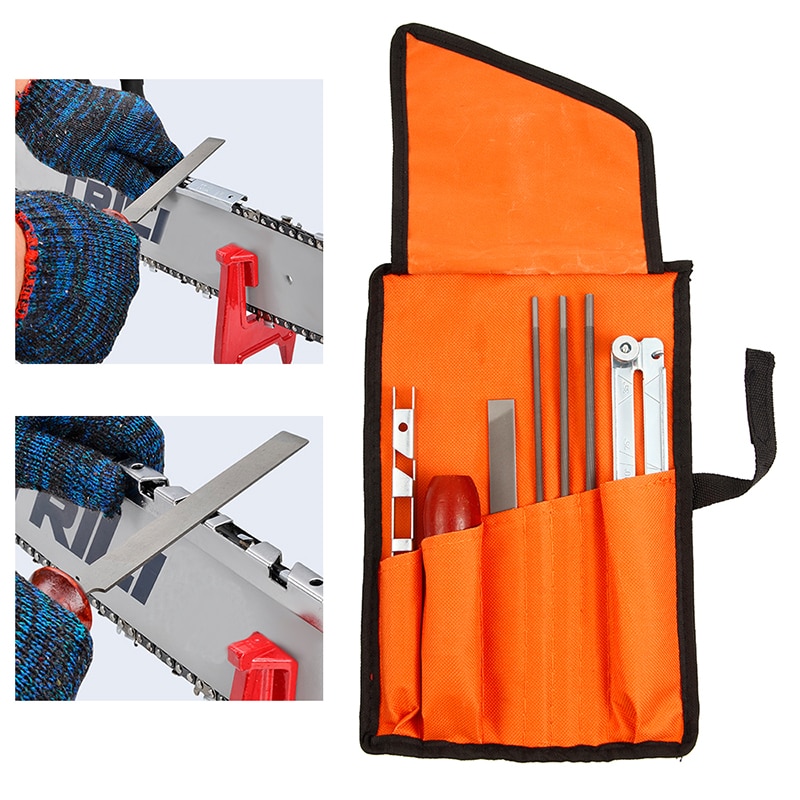 Professionele Kettingzaag Ketting Slijpen Kit Tool Set Kettingzaag Bestand Tas Set Hardhout Slijpen Bestand Sharpener Gereedschap