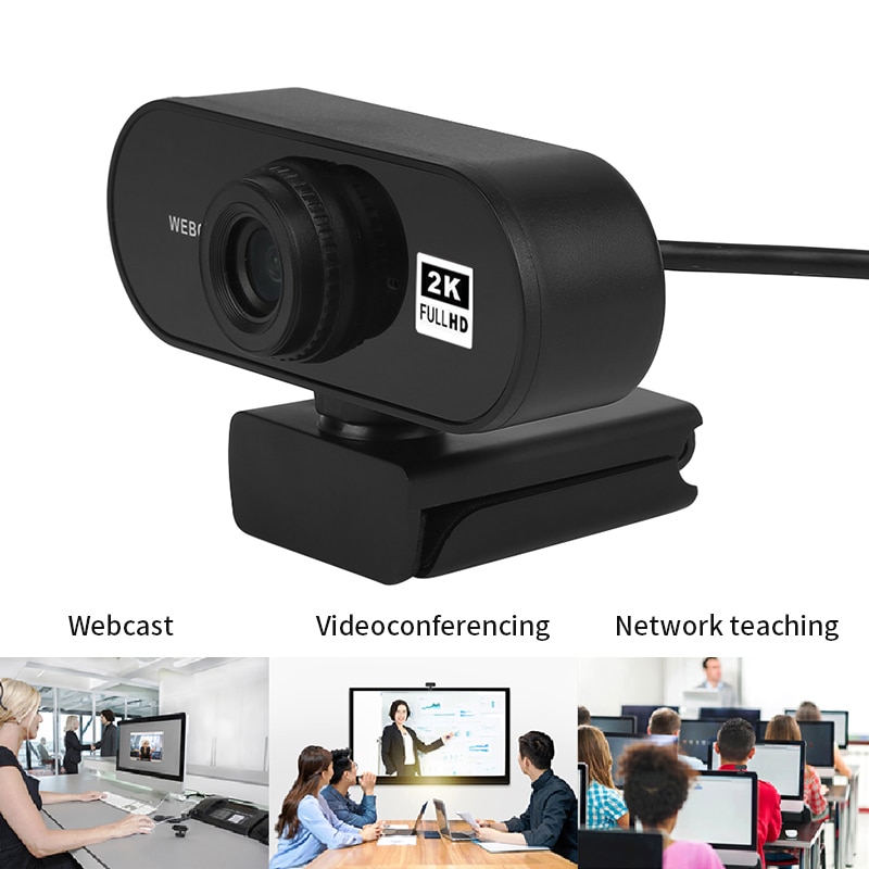 Messa A Fuoco automatica 2K Full HD USB Webcam Built-in Microfono di Alta-end Chiamata Video Macchina Fotografica di Periferiche Per Computer web Camera Per Il Computer Portatile Del PC