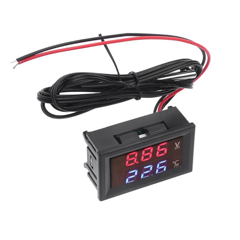 12 V/24 V LED-anzeige Auto Spannung & Wasser Temperatur Messer Voltmeter Thermometer