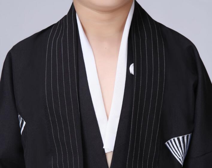 Kimono de Style japonais pour enfants, ensemble 2 pièces, costume pour garçon, grande taille, broderie, blazer + robe, ensemble de vêtements pour hommes