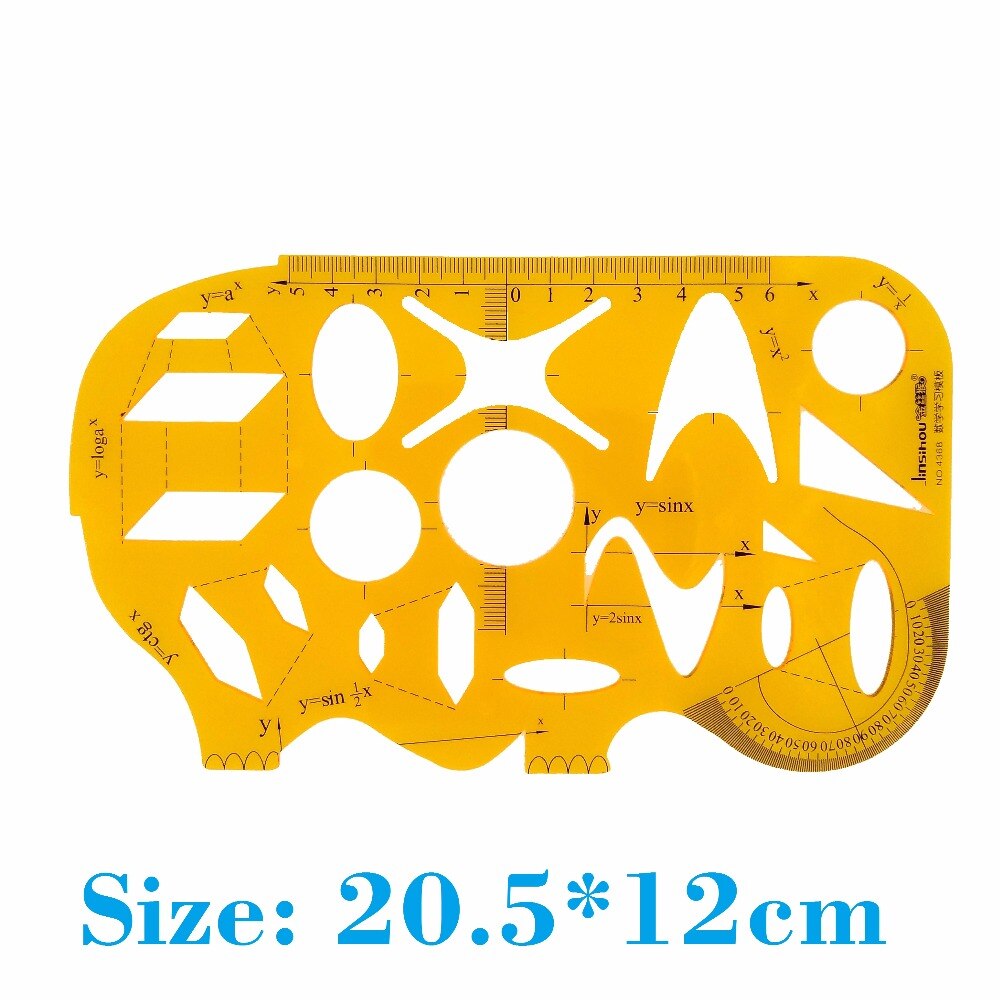 Math Drawing Template Geometry Ruler Student Stationery Trigonometric functions No 4368