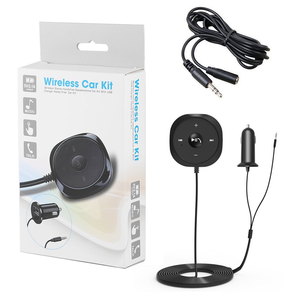 USB2.0 Bluetooth Wireless Car Adapter Kit Hands-free Talking Car Audio Receiver Built-In Mic Music Controller Stereo Sound