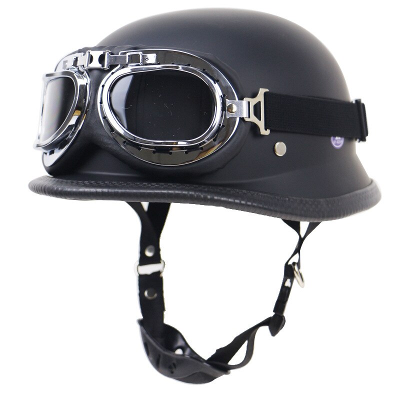 Cool tysk kask vintage half face motorcykel hjelm cafe racer scooter cruiser capacete dot godkendt abs half cascos para moto