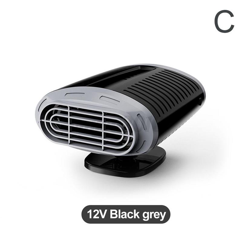 Draagbare Auto Heater 12V 24V Elektrische Auto Kachel 2 Speed Verwarming Ventilator Voorruit Ontdooien Fan Voorruitverluchting Ontdooier Voor auto Vrachtwagen: Gray 12V