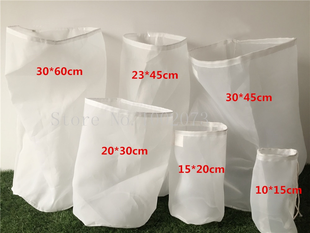 Filtro de puré de vino, té, leche, café, jugo, bolsa de filtro líquido, Cubo de filtro Homebrew cerveza, bolsa de filtro de Malta, coladores y coladores