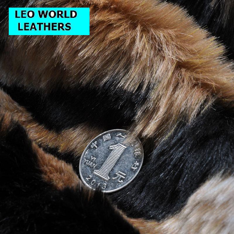 Imitation Tiger Fur Leather Soft Fit for Garment, Carpet and Collar T0014