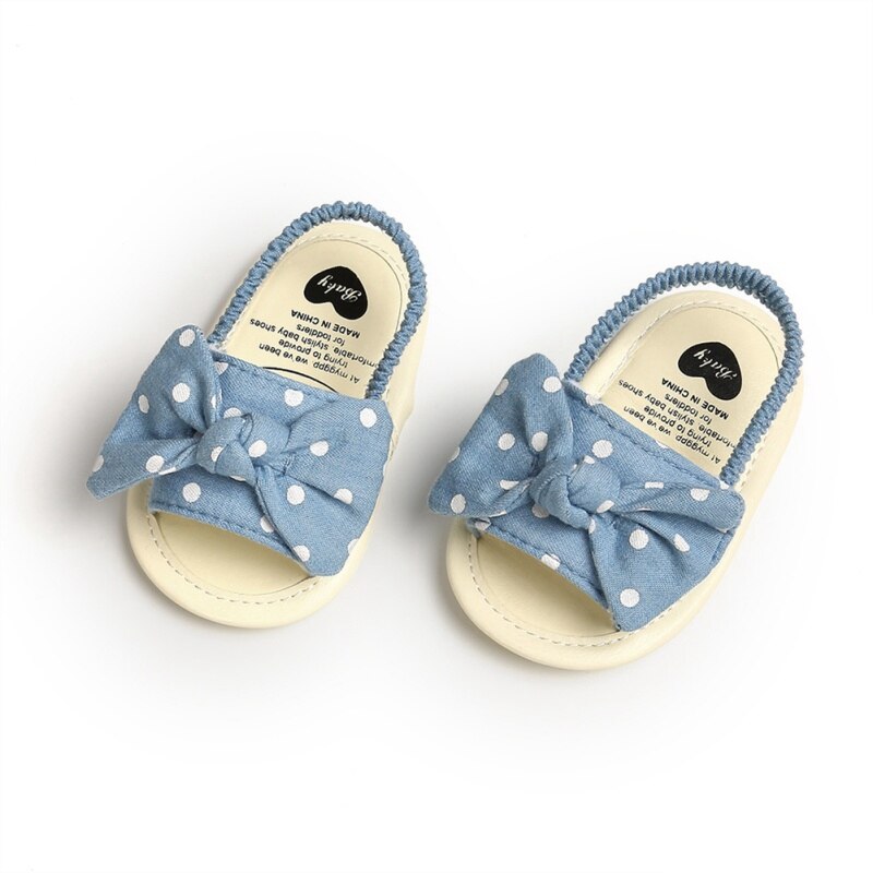 Baby Girls Bow Breathable Anti-Slip Summer Shoes Sandals Toddler Soft Soled First Walkers Shoes