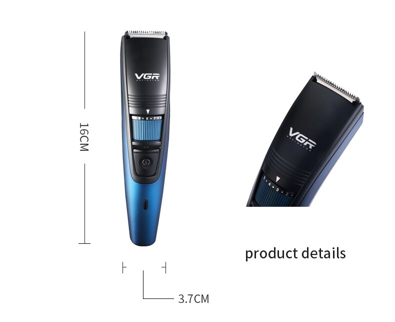Professionele Waterdichte Elektrische Tondeuse Scheerapparaat Usb Oplaadbare Baard Trimmer Scheerapparaat Hair Trimmer Verstelbare Limiet Kam
