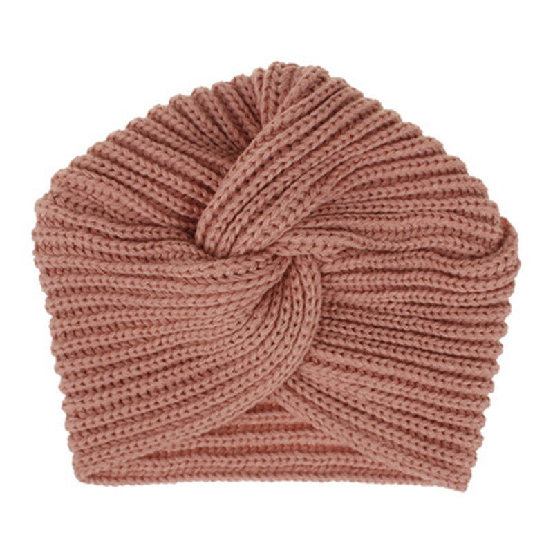 Women's Knitted Turban Hats Turban Cashmere Cross Wrap Head Hat Skullies & Beanies for Women Wool Knitting Bonnet Turbante Cap