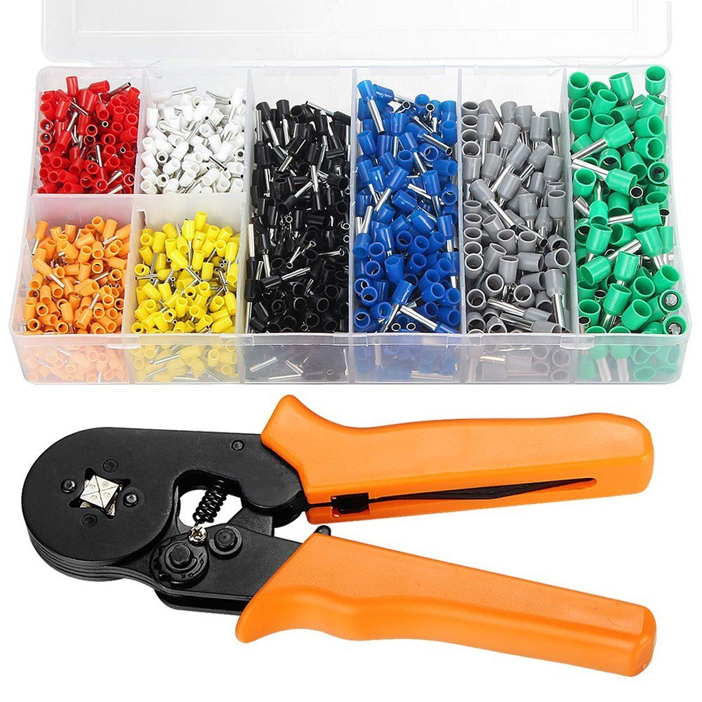 Virola friso kit de ferramentas virola crimper alicate friso fio termina terminais metal fio marceneiros virola crimper conjunto