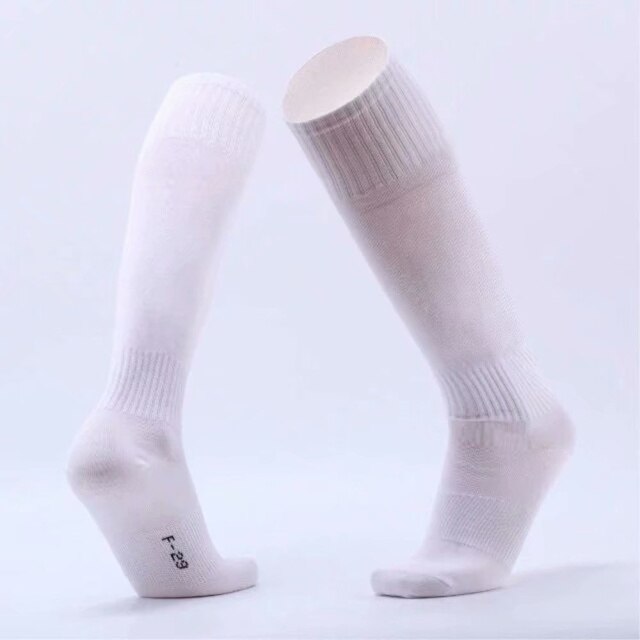 Professionele Voetbal Sokken Breathabl Voetbal Sokken Mannen Sport Sokken Polyester Calcetines Rugby Fietsen Volleybal Sokken: white