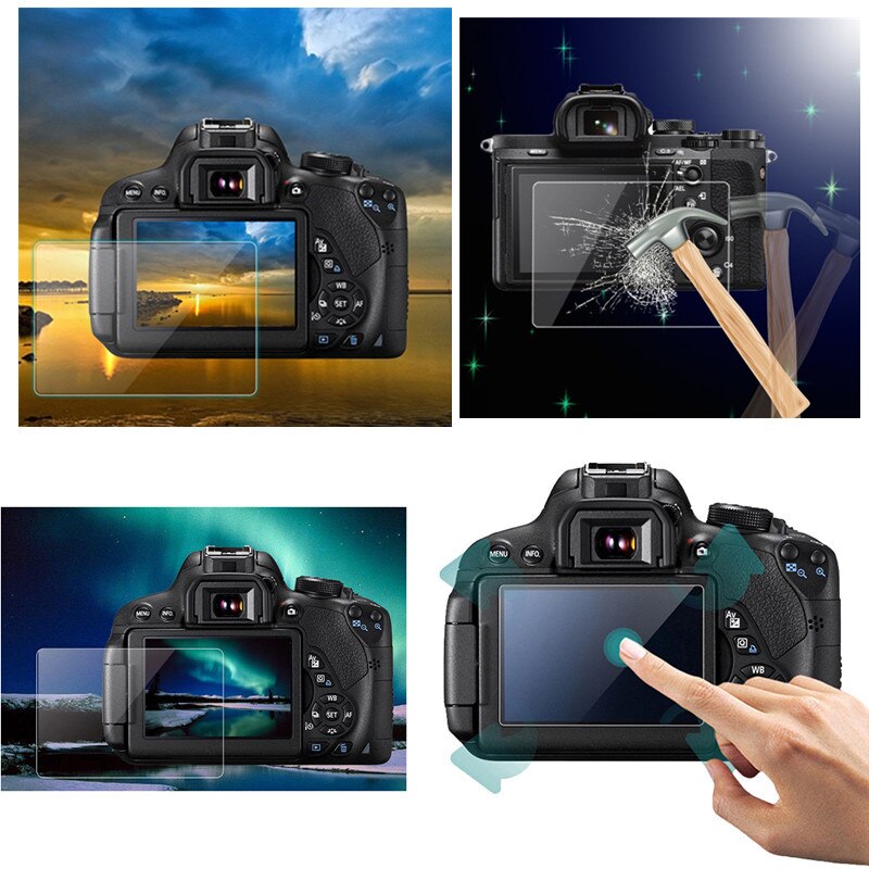 LCD Screen Protector Tempered Glass Film Cover For Sony Alpha A6000 RX100 A77 A6500 0.3MM Ultra-Thin 2.5D Scan Camera tempered