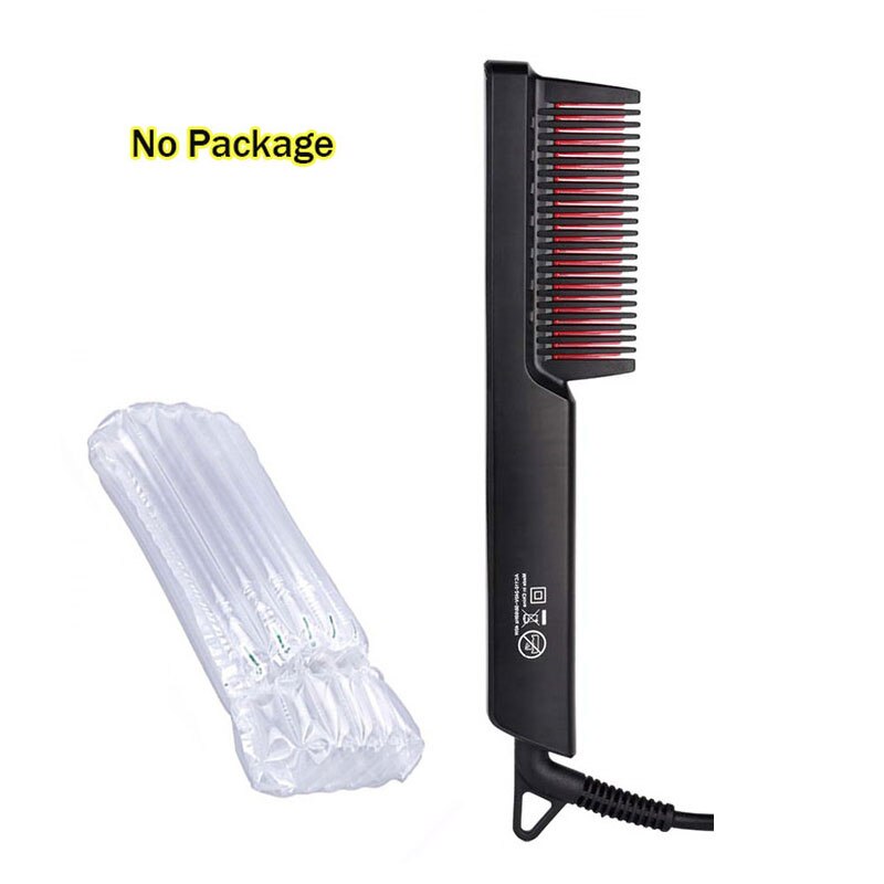 3 IN1 LCD Beard Straightener Hair Straightener Comb Electric Iron Hair Brush Straightener Beard Salon Beauty Supply: no box / UK