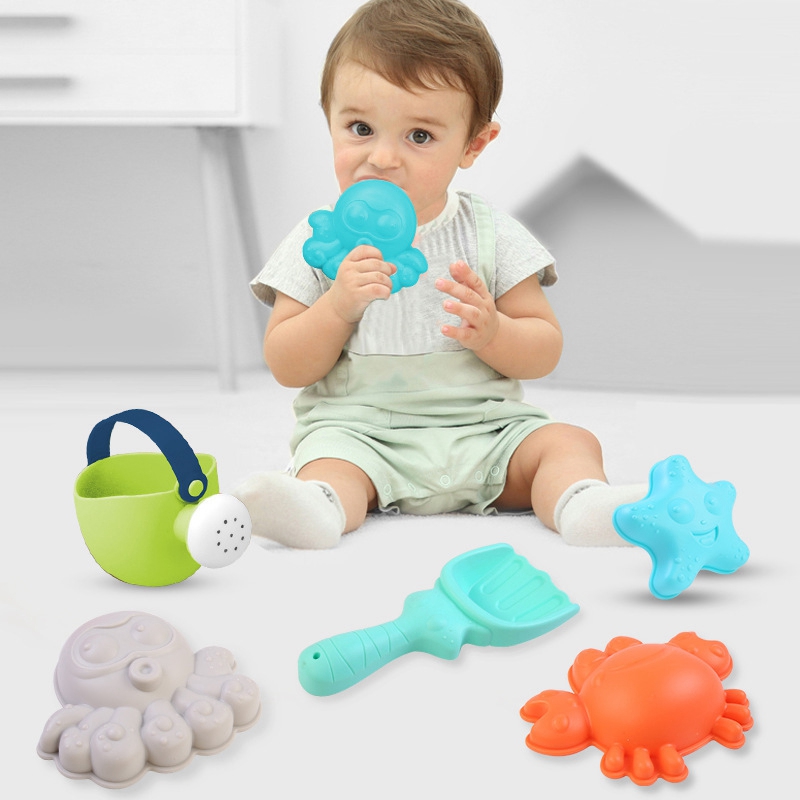 Baby Kids Beach Toy Set Shovel Tool Kit Children Summer Beach Play Sand Bucket Rake Hourglass Sandbox Set Toy Kid