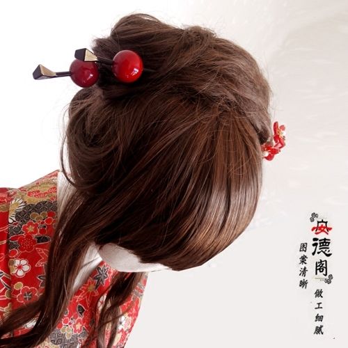Biamoxer geisha Giapponese Oiran Copricapo Tornante Kanzashi kimono Palla Bastone Dei Capelli Accessorio