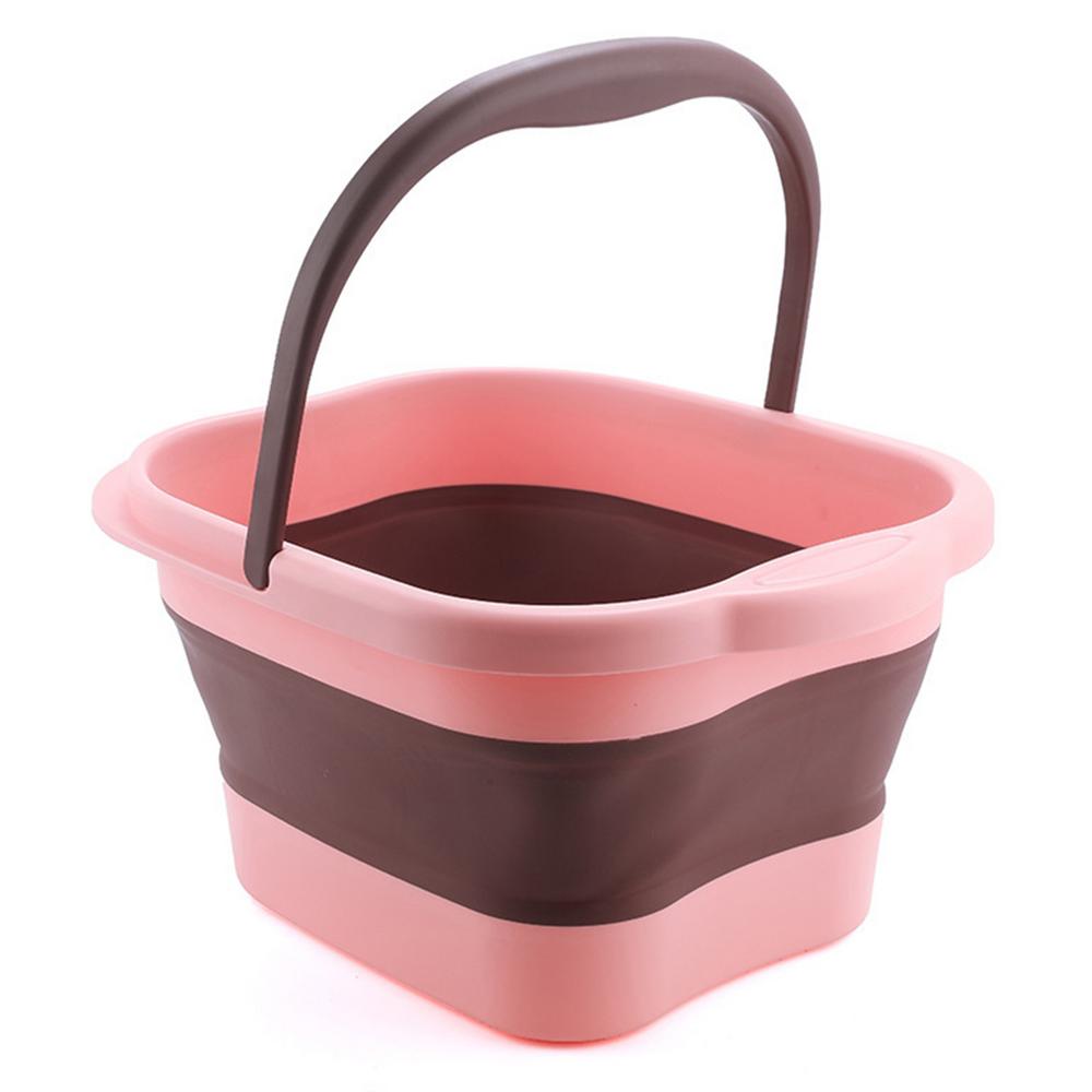 Foldable Footbath Massage Bucket Soaking Bucket Folding Basin Spa Foot Bath Bucket Household Sauna Bathtub Pedicure Bath Bathtub: PURPLE