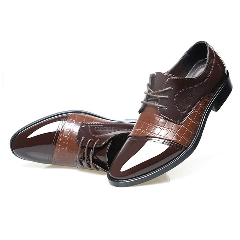 Punt Teen Mannen Kleding Schoenen Luxe Mannen Business Bruiloft Formele Schoenen Derby Platte Schoenen Zapatos Klassieke Gentleman Schoenen
