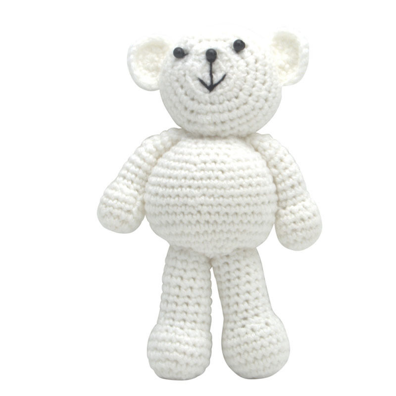 Top Baby Newborn Girls Boys Crochet Knit Bear Photography Prop Photo Toy Cute: White