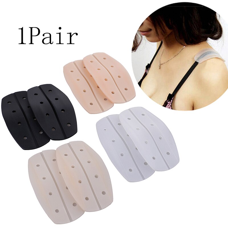 Hombreras de silicona suave antideslizantes, almohadilla Invisible para el hombro, correa para sujetador, cojines, soporte para ropa DIY, accesorios de costura de tela, 2 uds.