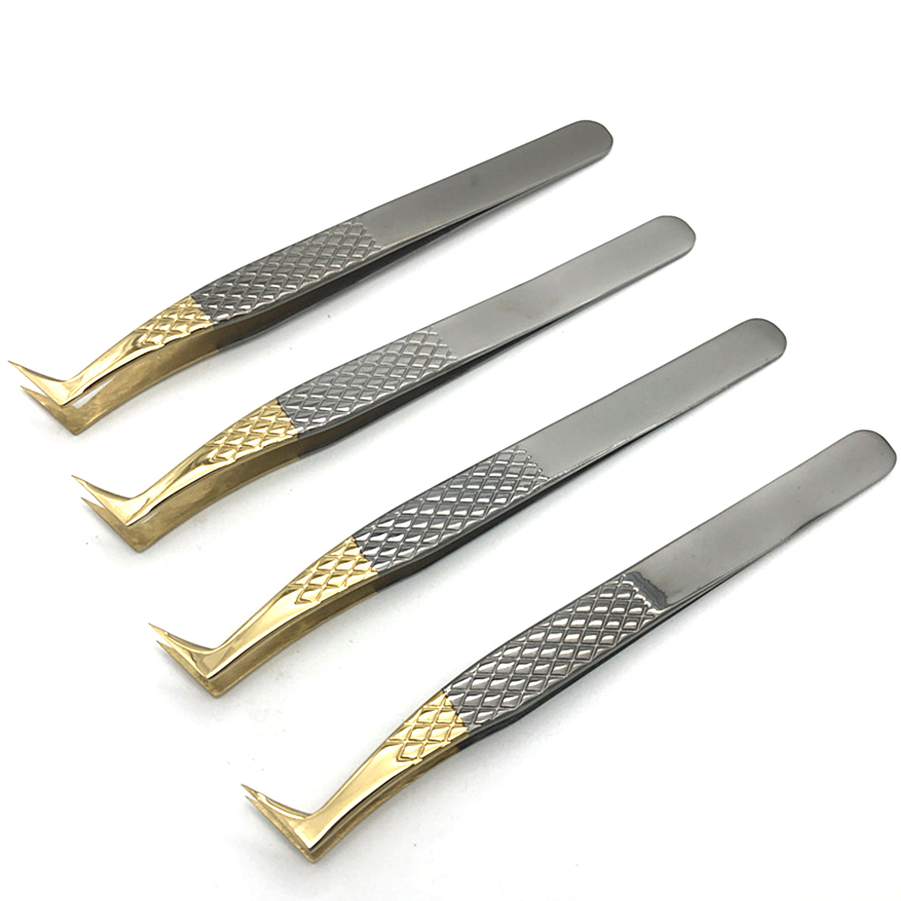 Aileishi 1 Pcs Wimpers Pincet Rvs Superhard Pincet Hoge Precisie Anti-Statische Pincet Voor Wimper Extensions