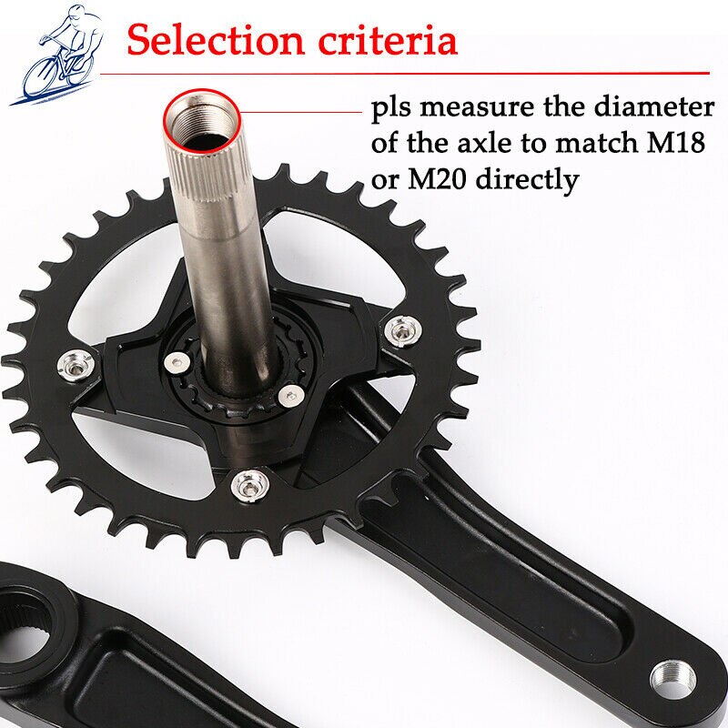 KRSEC-Tapa de manivela de aluminio M18/M20, juego de bielas para bicicleta, compatible con Shimano/SRAM/FSA biela, manivela BMX, Accesorios para bicicleta de carretera