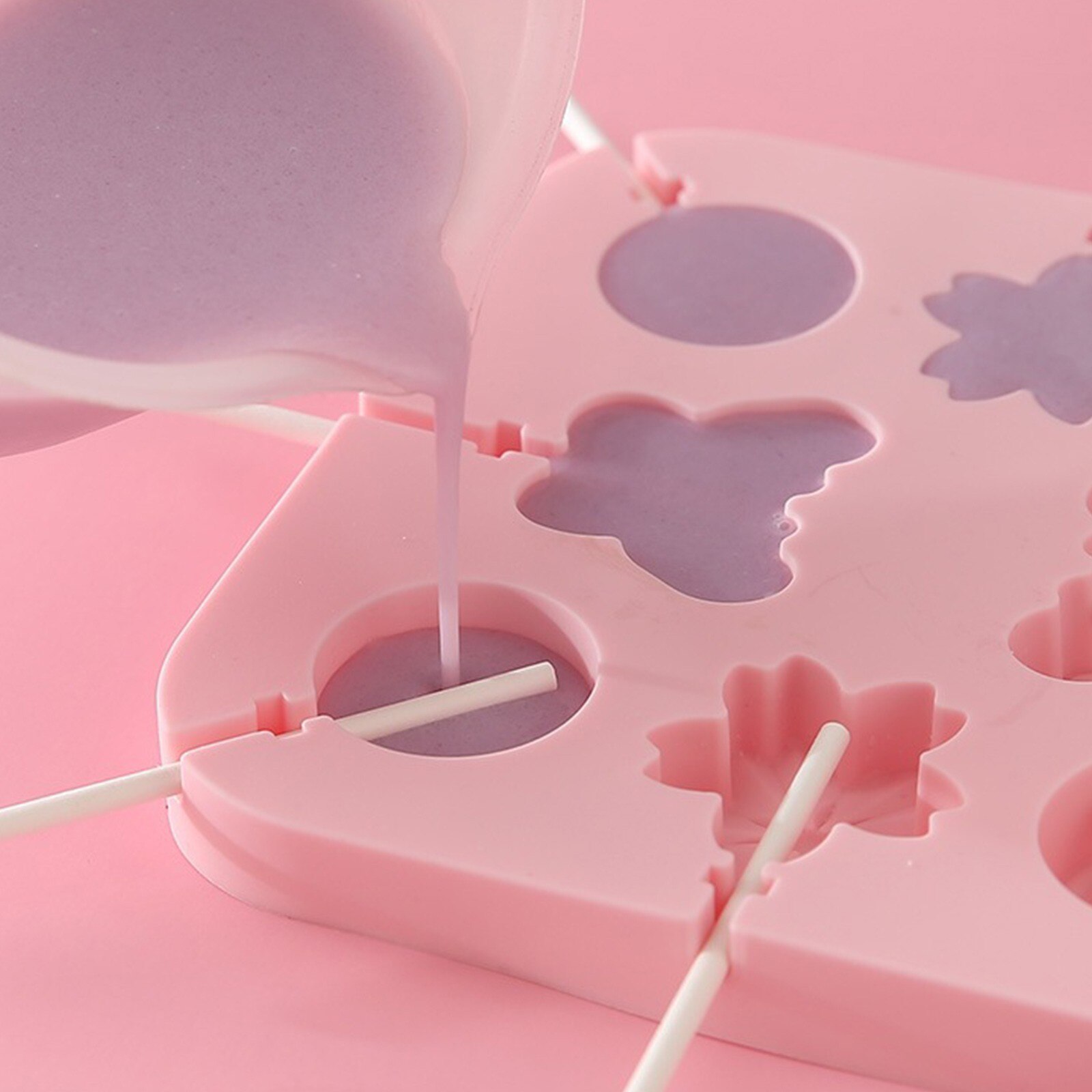 Silicone Ice Cream Mold with Lid Fruit Shape Jelly Mold Children Handmade DIY Dessert Popsicle Ice Grid with Popsicle Stick