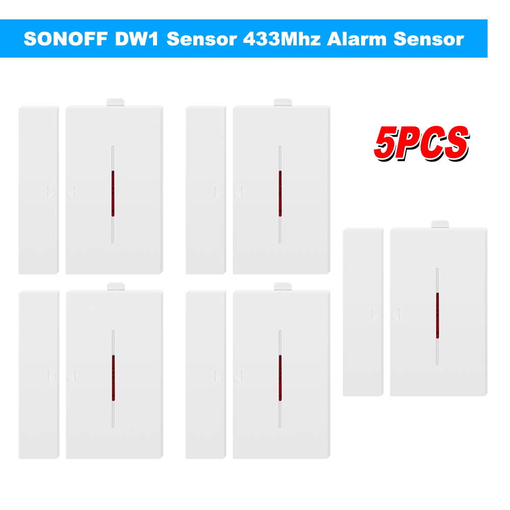 2 PCS SONOFF DW1 Sensor 433 Mhz Tür Fenster Alarm Sensor Wireless Anti-Diebstahl Alarm Kompatibel Smart Home Sicherheit alarm System: Bundle4