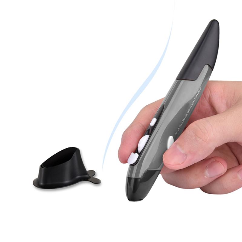 2.4G Wireless USB Optical Presenter Pen Mouse Adjustable Stand 4 Keys Mini Mice for Tablet Laptop PC Desktop Smart TV Box