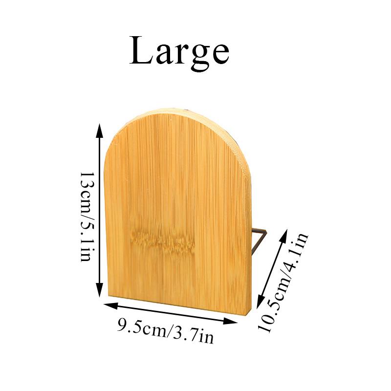 1Pc Nature Bamboo Bookends Wood Book Ends Magazine Holder Shelf Bookrack Office Desktop Organizer Book Stand Stationery: Dark Grey