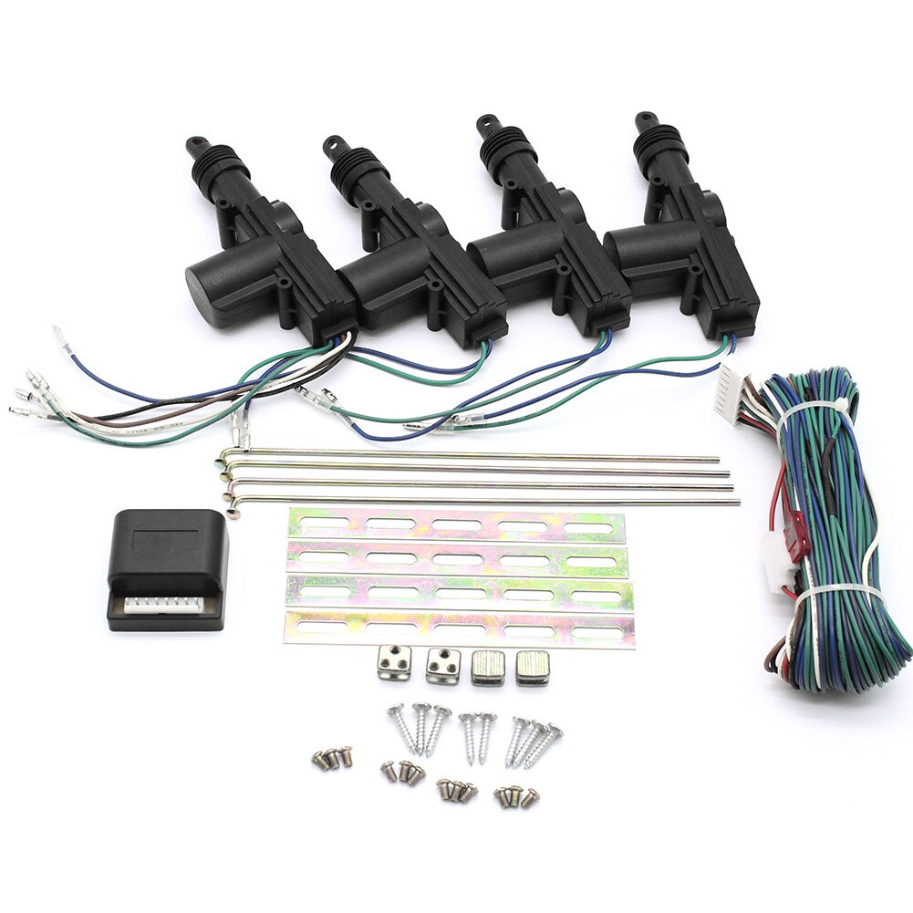 12V Universal Keyless Entry Locking Kit Auto Alarm System 4 Doors Central Keyless Entry System Locking Kit