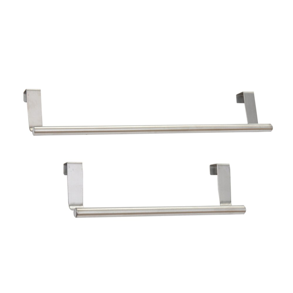 Stainless Steel Over the Door Towel Bar Brushed Towel Hanger Over Cabinet Kitchen Dish Towel Bar Rack Small Size: As Shown