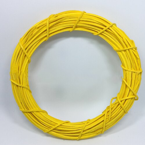 Biały wianek wiklina choinka wieniec rattanowy Ornament winorośli pierścień dekoracji strona główna sztuczny kwiat 10/15/20/25/30cm: Yellow / 15cm