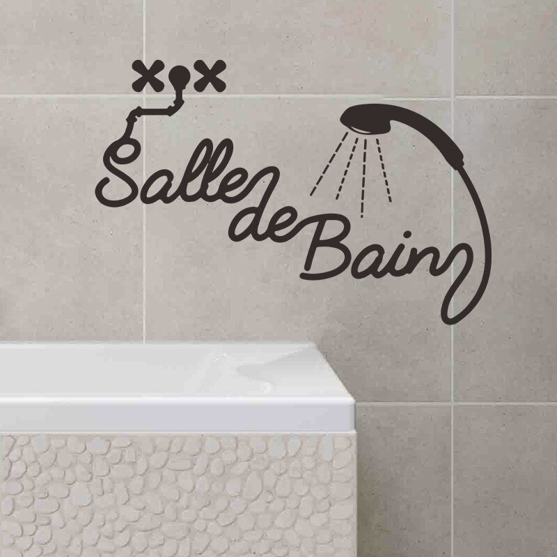 Bathroom shower DIY signage English glass window close home beautification decoration can remove waterproof PVC wall stickers