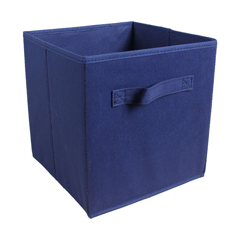 Foldable Fabric Storage box Cube Bins Cloth Organizer storage Baskets Folding Nursery Closet Drawer Features Dual Handles: Brown