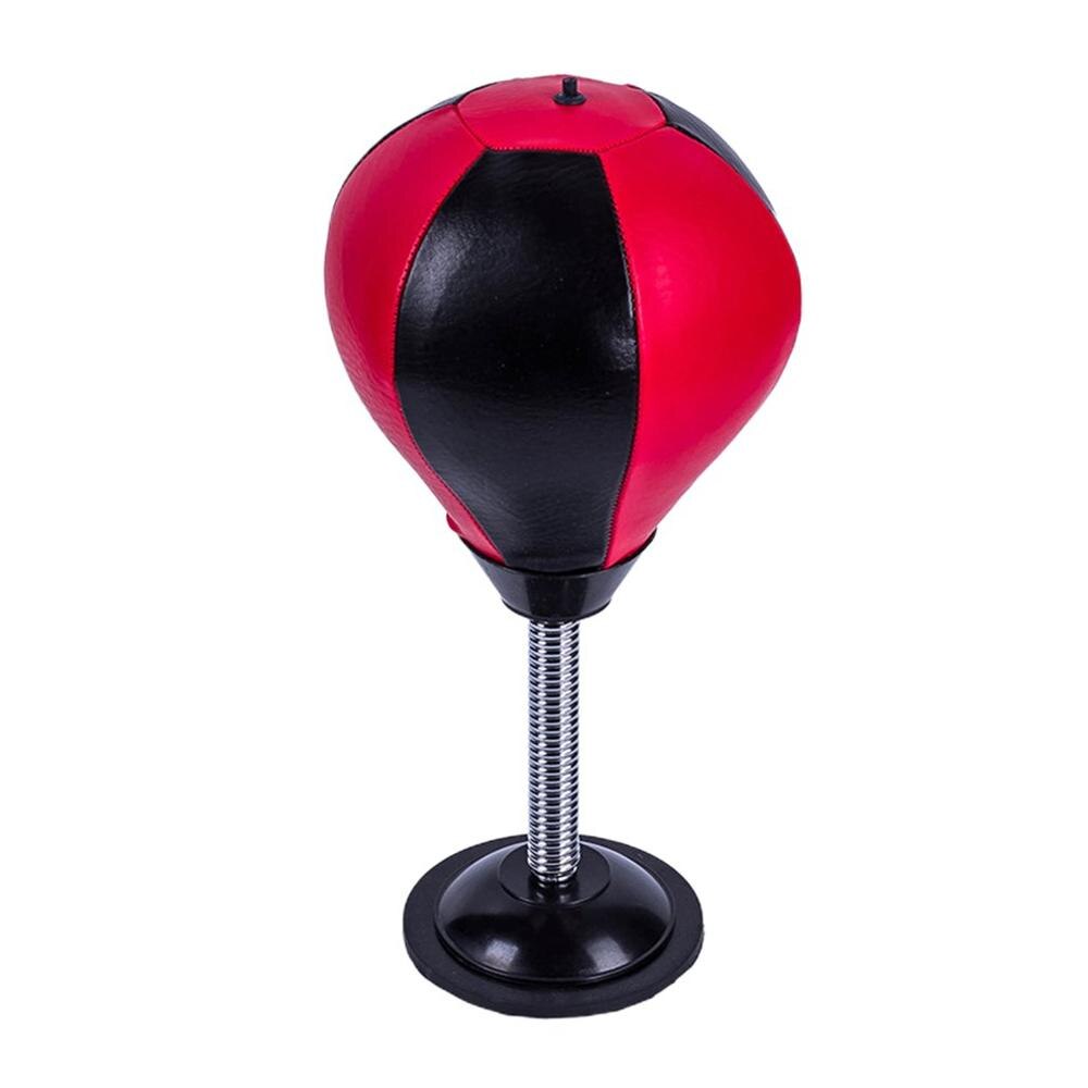 Suction Cup Boxing Ball Neutral PV Coordination Stress Reliever Health Game Fitness Equipment: Black red