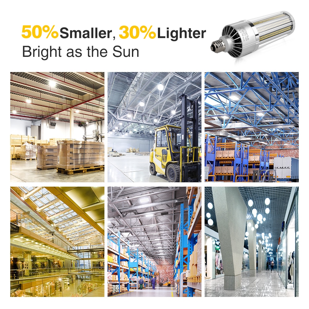 Super Bright LED E27 Corn Bulb 25W-200W LED Lamp 110V 220V LED Bulb E39 E40 Big Power For Outdoor Playground Warehouse Lighting
