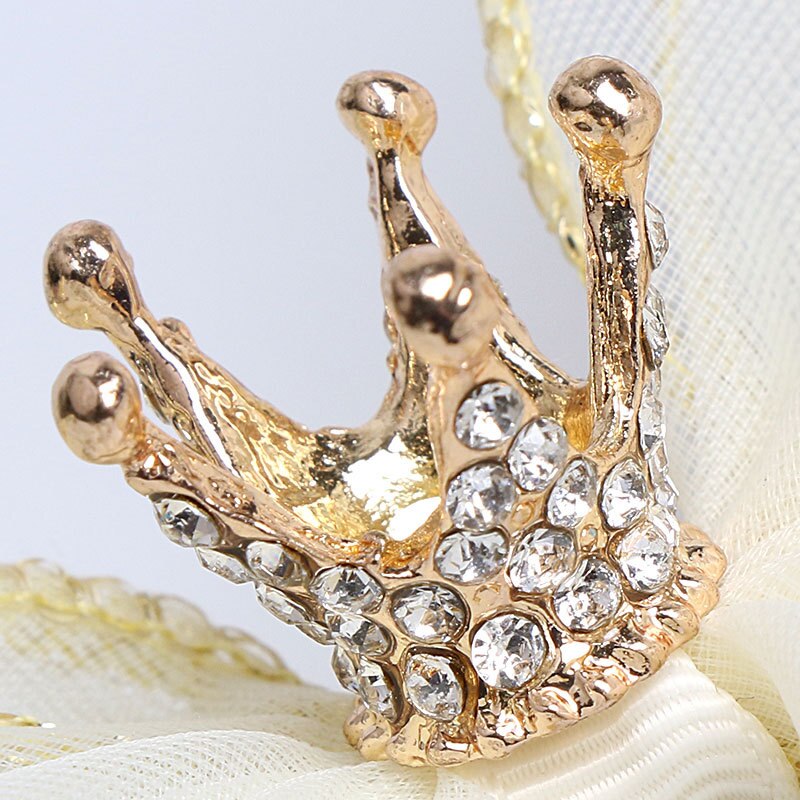 Copricapo a forcina per bambini di moda coreana bella ragazza principessa maglia Bowknot corona Clip di capelli regali di compleanno accessori per capelli