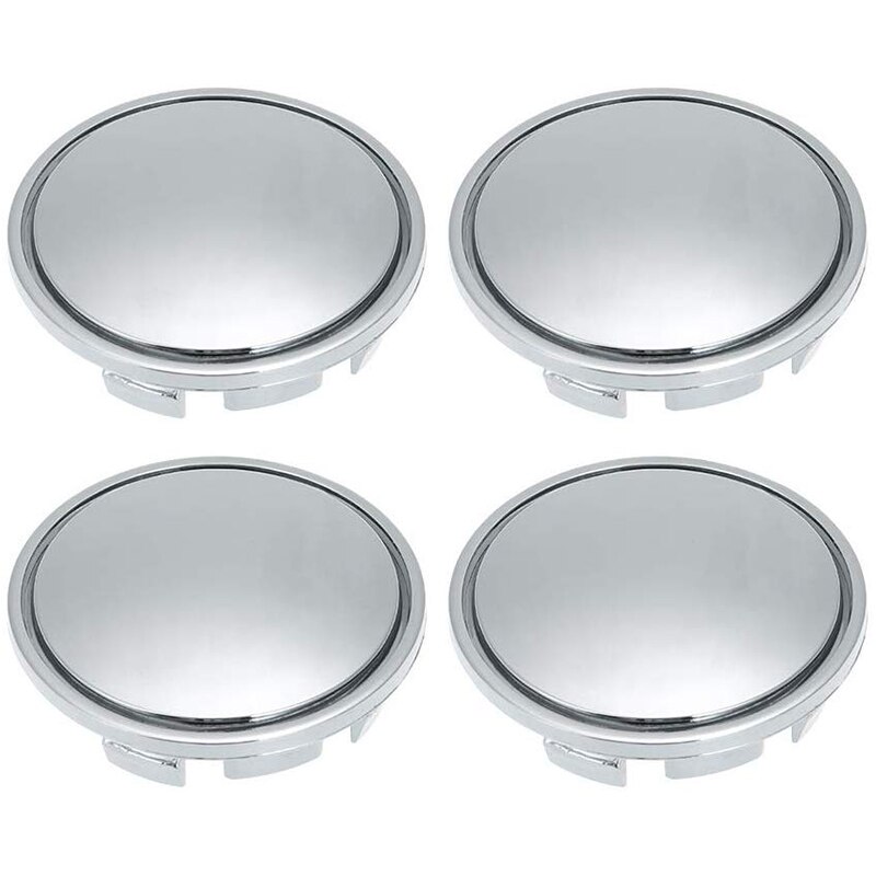 56mm auto wieldoppen naaf band velg naafdop afdekking universeel abs chroom zilver 4 stuks