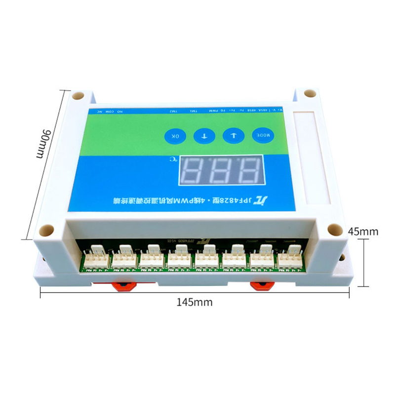 Gleichstrom 12V 24V 48V 12a PWM-Lüfter temperatur regler Drehzahl regelung Lüfter regler Gehäbenutzen gehäbenutzen Digitale Temperatur anzeige