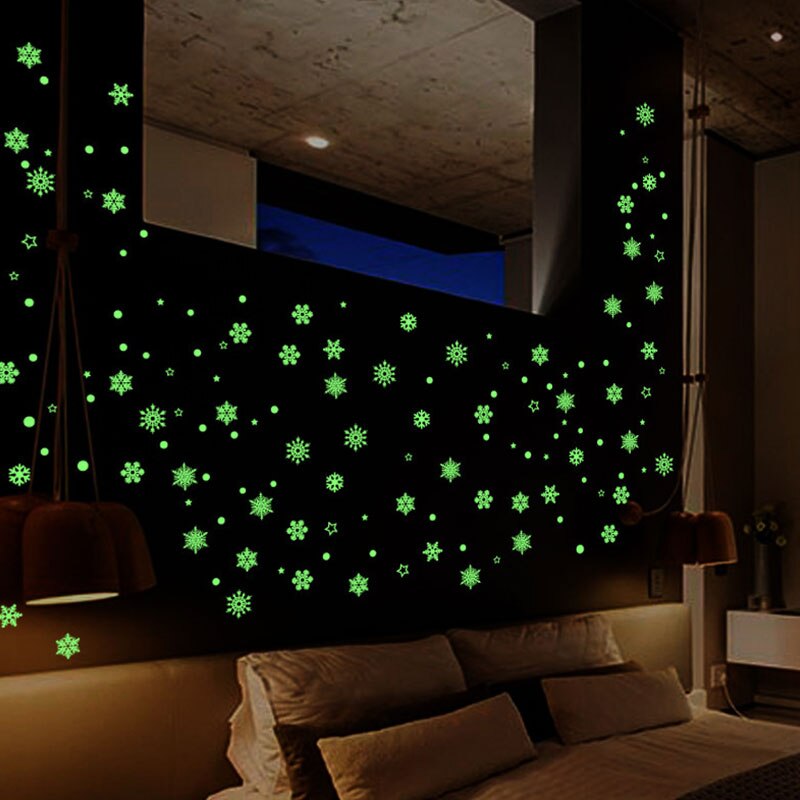 1PC Luminous Aufkleber Stern Fluoreszierende Aufkleber Schlafsaal DIY Kinderzimmer Wand Aufkleber Leucht Rund Glow Poster