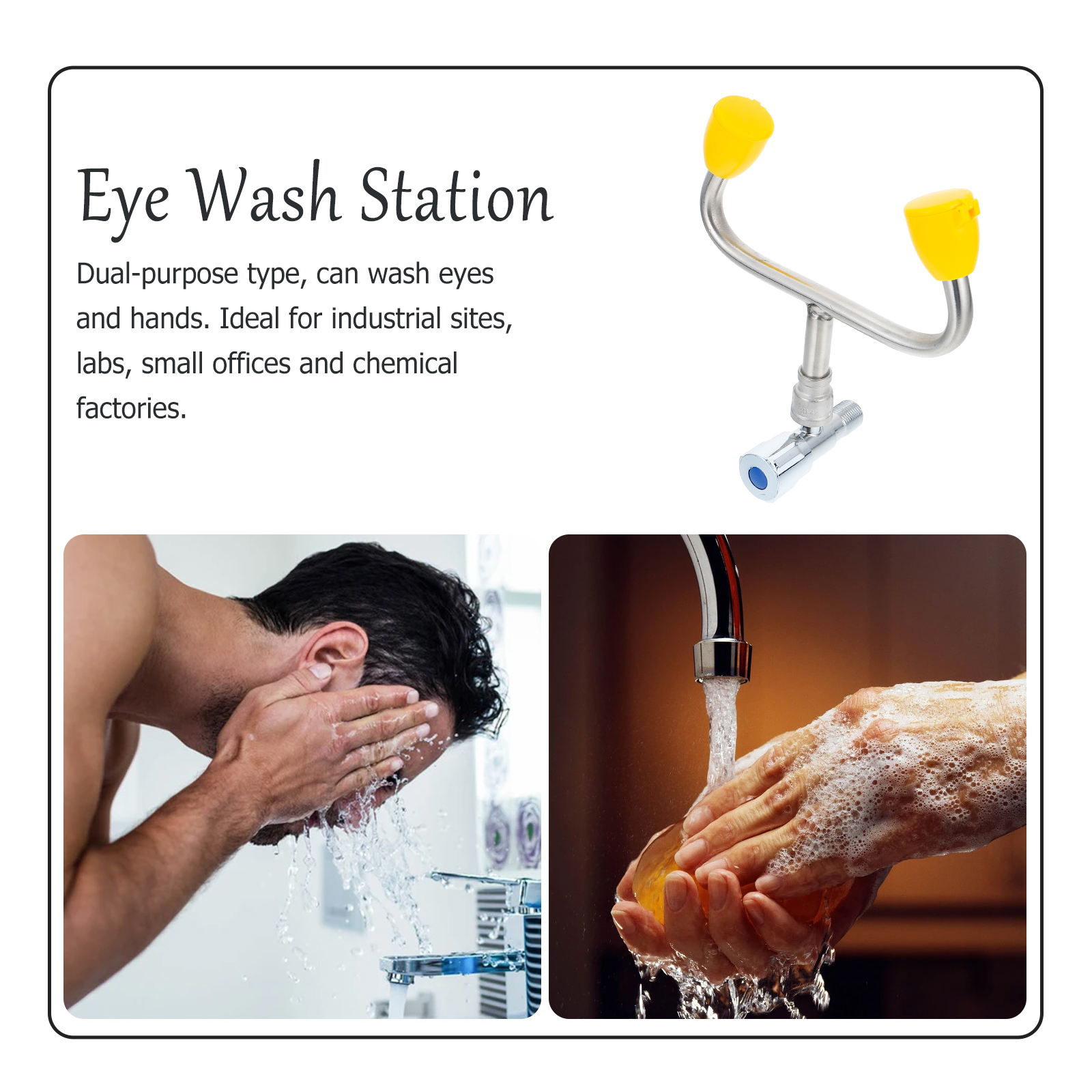 Emergency Eye Wash Unit for Sink Attachment Sink Mount Eye Flush Shower for Eyes