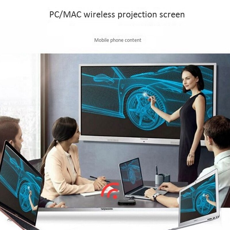 MOOL Wireless Display Dongle 1080P Wireless Hdmi+Vga Projection Sn Converter for Android/Phone/Pc/Tv/Monitor/Projector