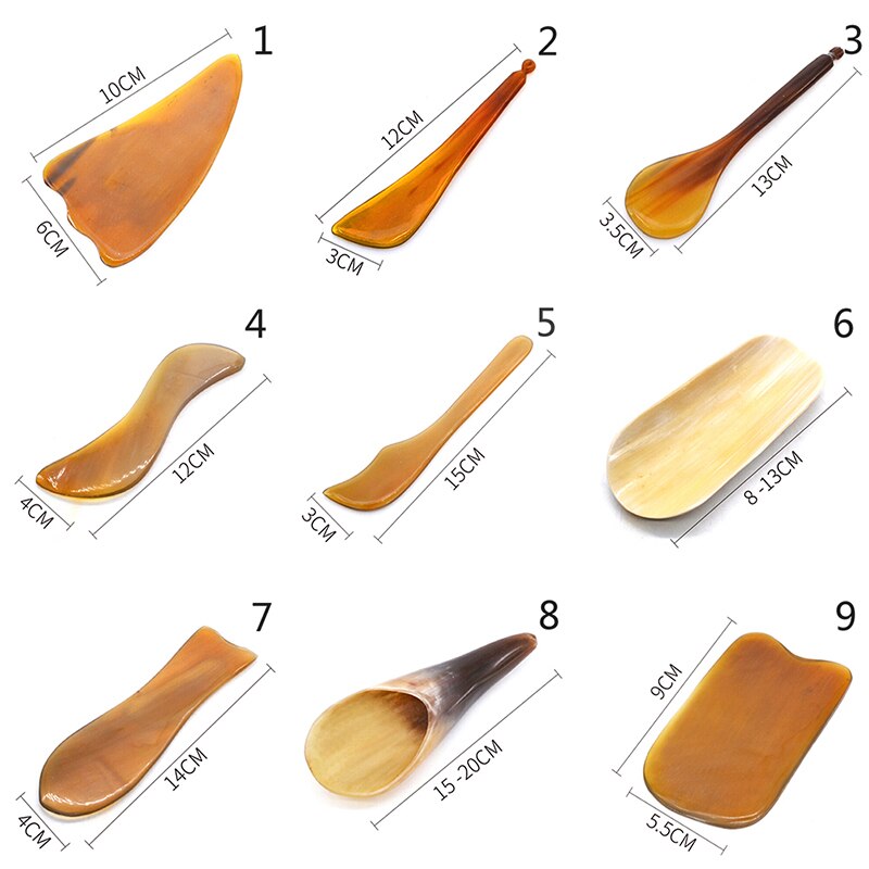 Natural Resin Amber Gua Sha Massage Scraping for Face Neck Beeswax Guasha Scraper Massager Therapy Acupoint Acupressure 9Styles