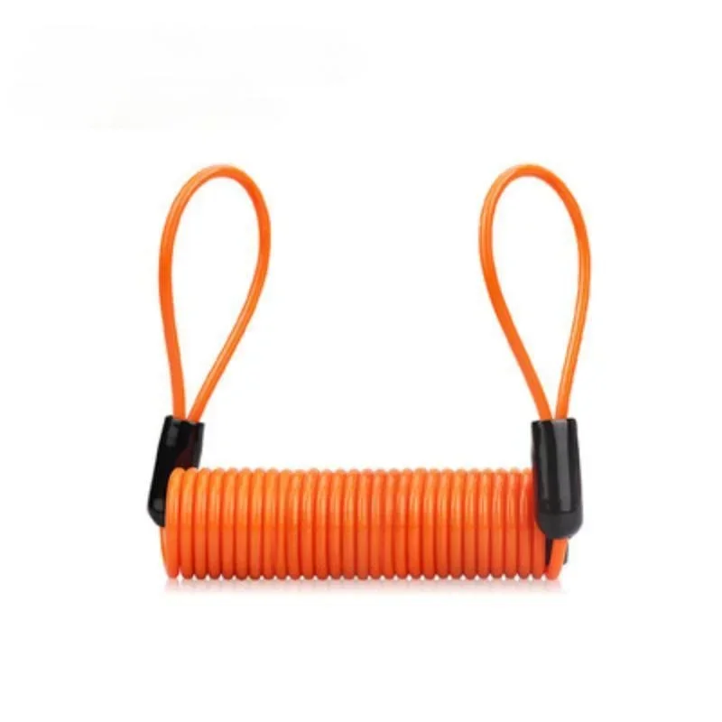 Fiets Lente Kabelslot Anti-Diefstal Touw Alarm Disc Lock Fiets Beveiliging Herinnering Motorfiets Diefstal Bescherming 120-145cm: Oranje