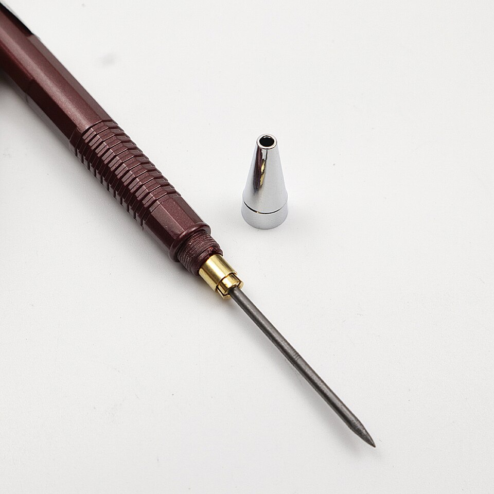 Mechanical Pencils 2.0mm 2B Red Plastic Drafting Automatic Pencil For Kid School Office Stationery Supplies Send 2 pencil lead