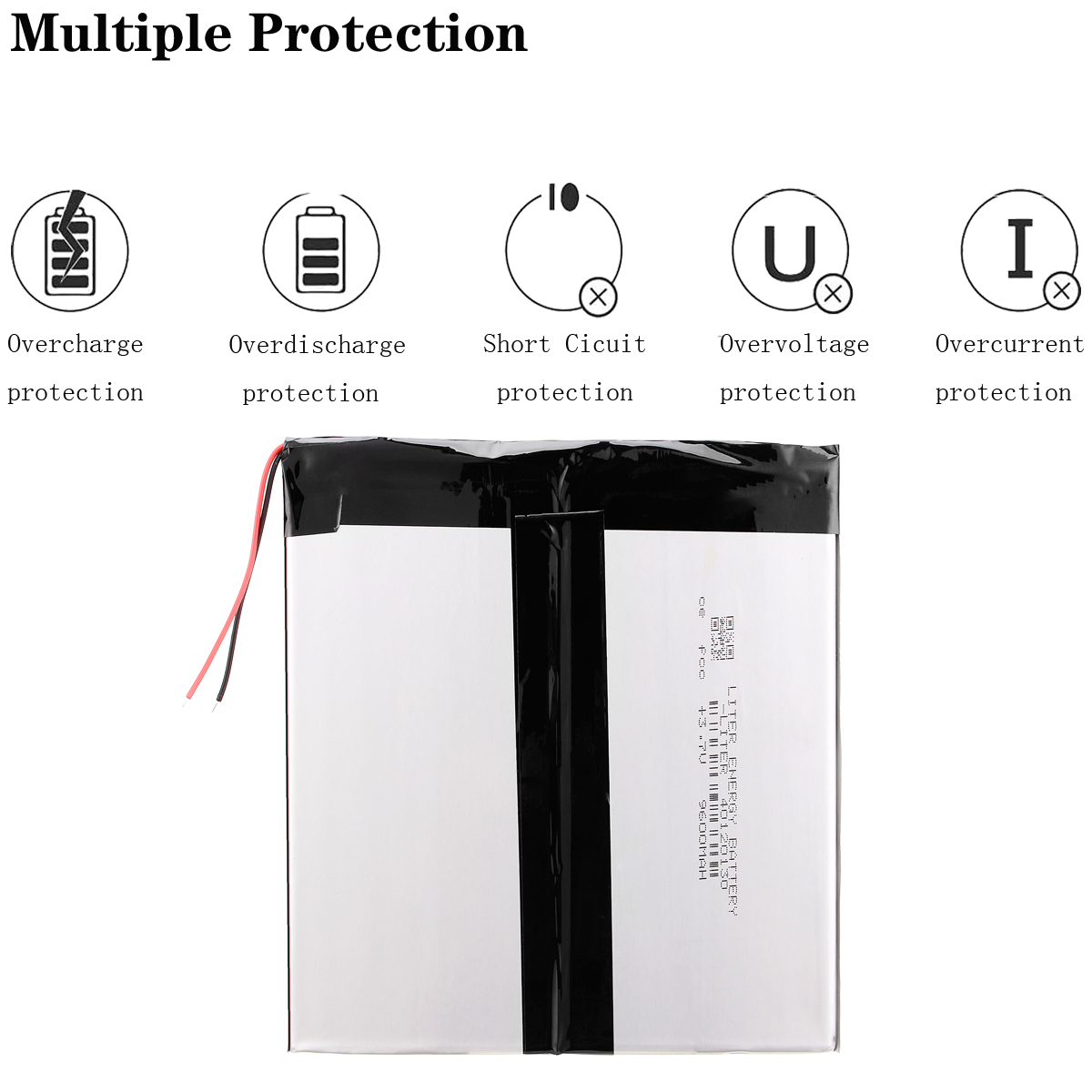 3.7V 9600mAH 40120130 Li-ion battery Battery Cell for 9.7&quot; 10.1&quot; Spark, V99 Tablet PC 4.0*120*130mm