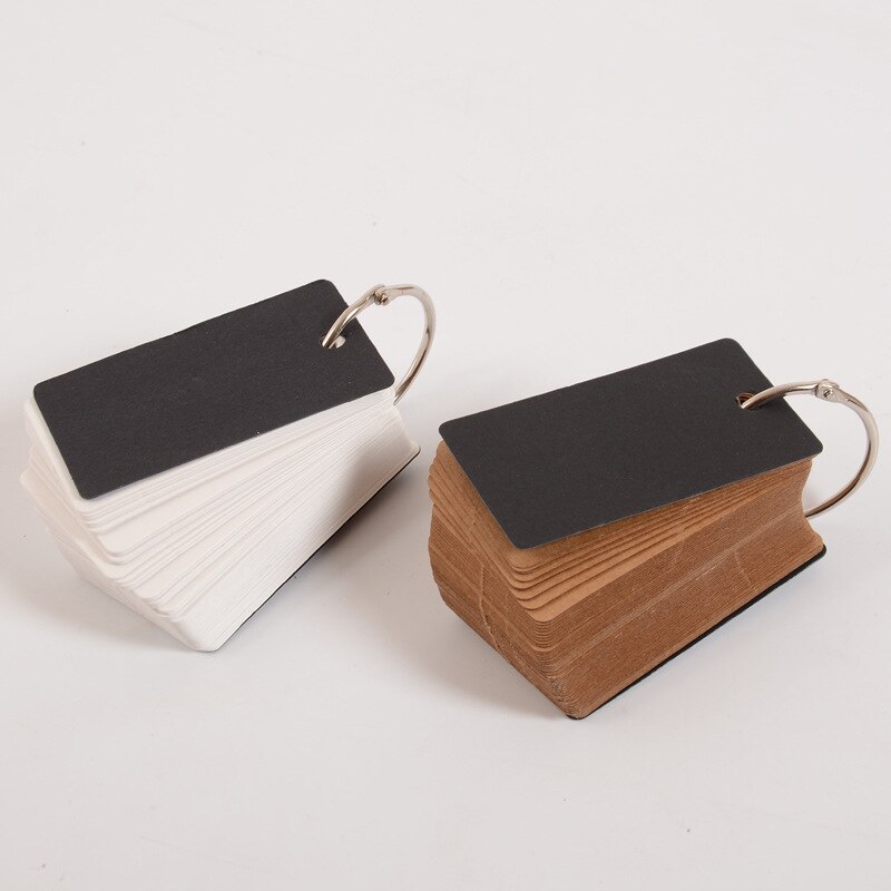 100pcs/pack 8x4.5cm Mini Paper Card Blank DIY Message Card Hand Drawing Paper Cards