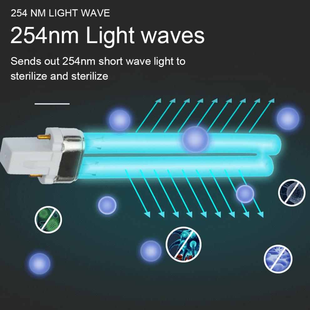 Lampe UVC G23/2G7, 5W 7W 9W 11W 13W, 253,7 nm 254nm, tube en forme de H, pour purification de l'air et de l'eau